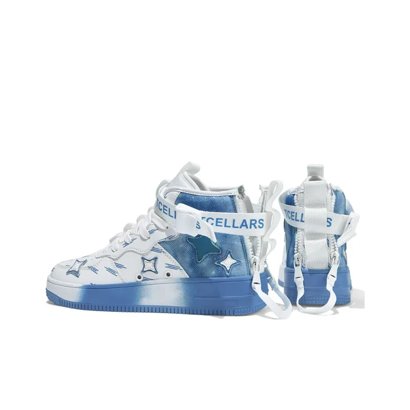 TCELLARS Coverage Cushioning Abrasion Resistant Lightweight Support Height Increasing Mid Top Skateboard Shoes Unisex-4