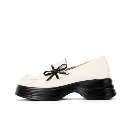 LESELE Loafers Women's Low Top Black/Beige