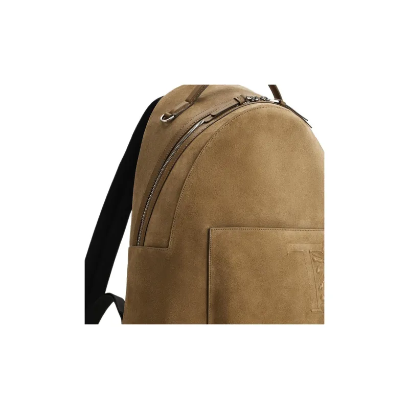 TOD'S Suede Leather Backpack Medium Size Men's Brown-3