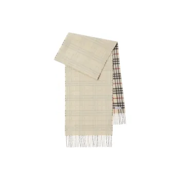Burberry Checked Reversible Cashmere Scarf