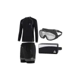 Black Swim Trunks+Black Swimsuit+Swim Goggles+Swim Bag
