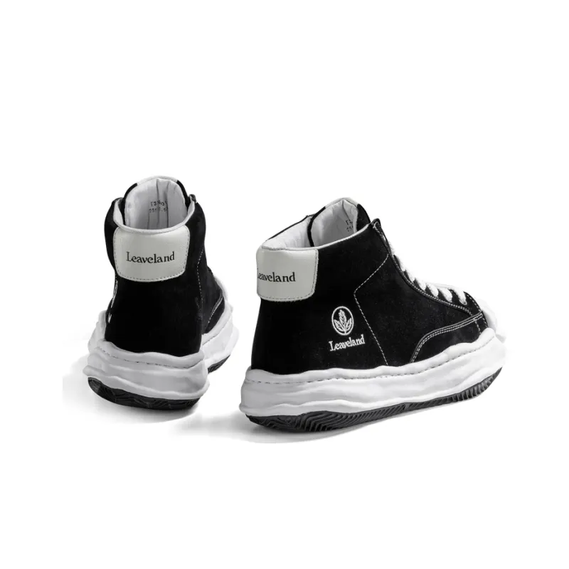 LEAVELAND Height Increasing Mid-Top Skateboard Shoes Unisex-11