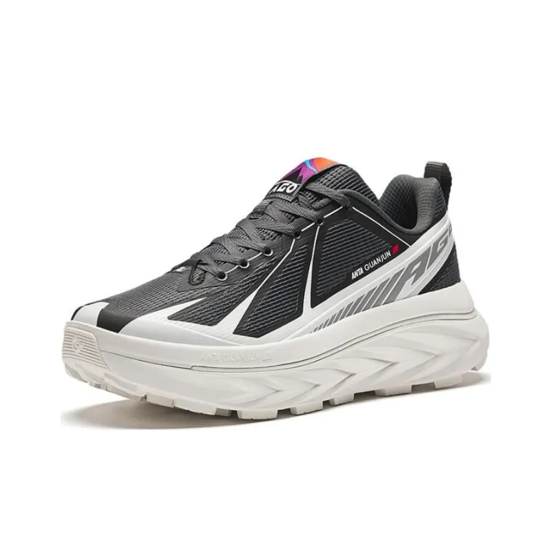 Anta Champion Series Wear-Resistant Low-Top Casual Running Shoes Men's Black White-1