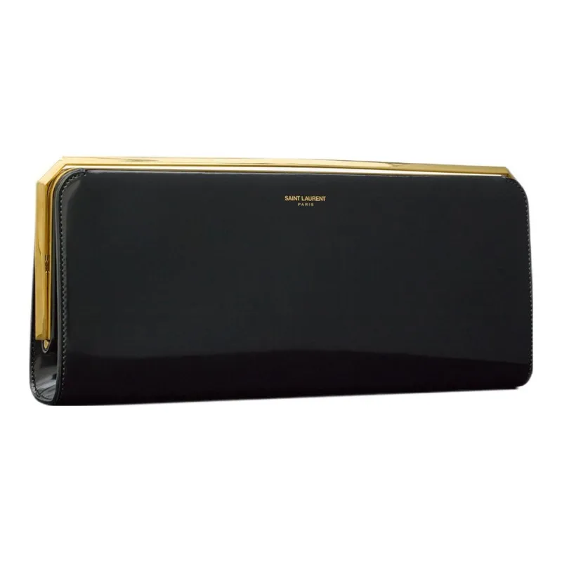 SAINT LAURENT Cow Leather Evening Clutch Bag Regular Women's Black-1