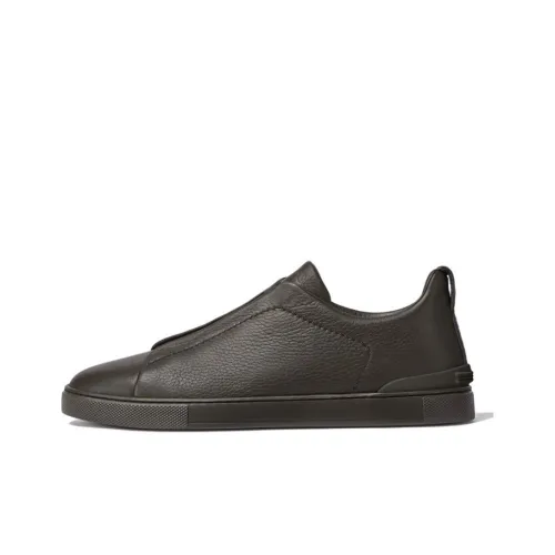 Zegna Triple Stitch Leather Sneakers