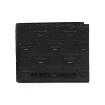 EMPORIO ARMANI Leather Wallet Men's Black