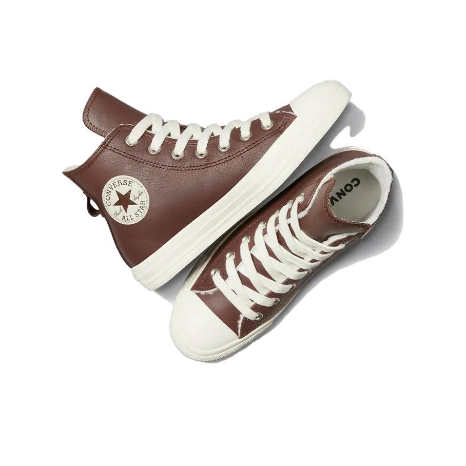 Converse Women s Chuck Taylor All Star Leather High Faux Fur Lining Eternal Earth Brown US W 9