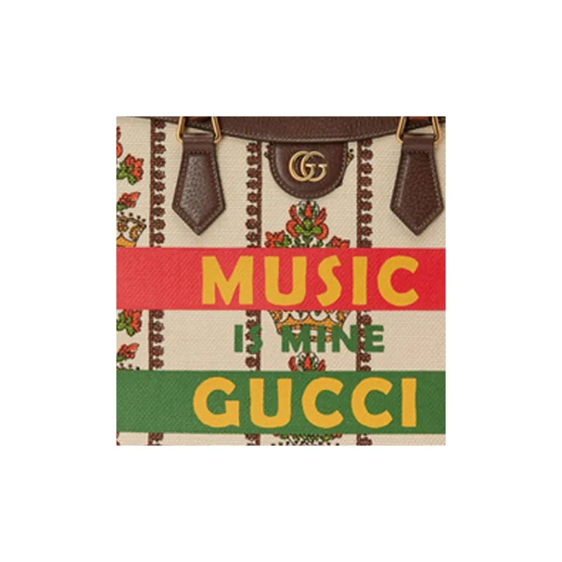 GUCCI Diana Leather Tote Bag Shopping Bag Shoulder Bag Crossbody Bag Handbag Women's Ivory White & Brown-5