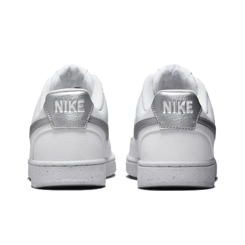 Nike Court Vision Low Next Nature White Metallic Silver Women's-4