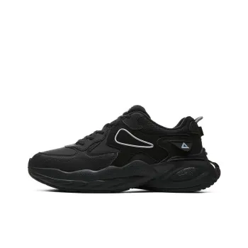 PEAK Cushioning Wear Resistant Low Top Chunky Sneakers Men's Black