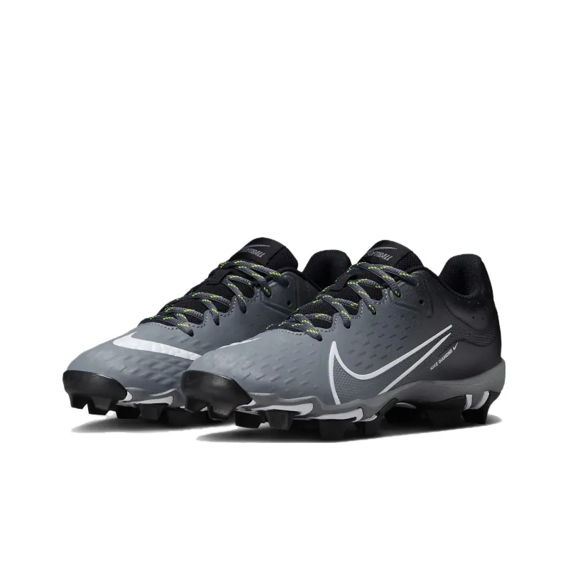 Nike Hyperdiamond 4 Abrasion Resistant Breathable Low Top Training Shoes GS Gray-2
