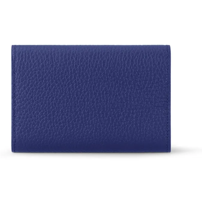 LOUIS VUITTON Capucines Taurillon Leather Capson Wallet Regular Women's Enamel Blue-2