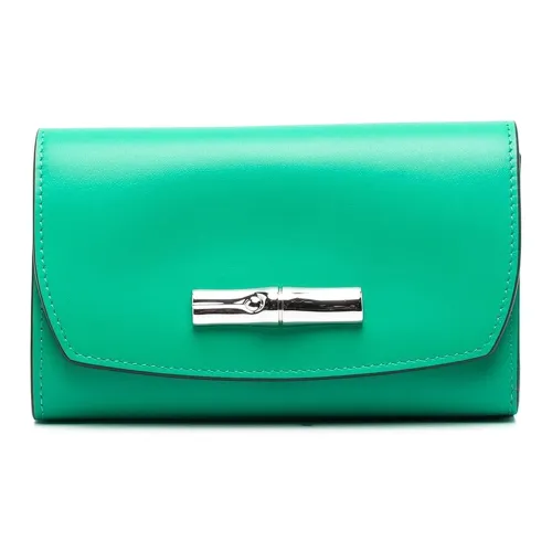 LONGCHAMP Calfskin Wallet Women's Green