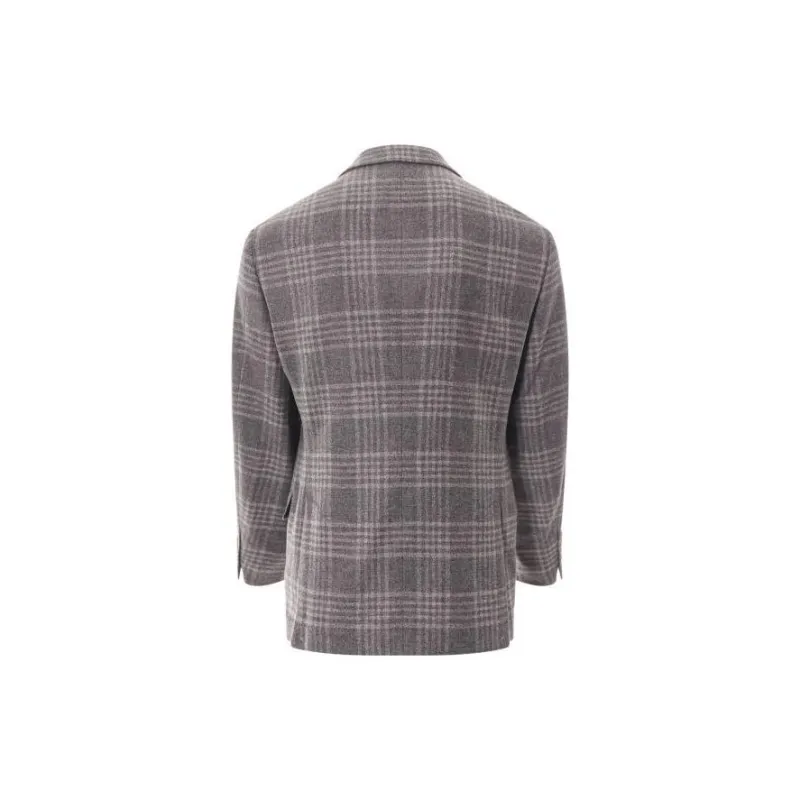 Brunello Cucinelli Single Breasted Checked Blazer-1