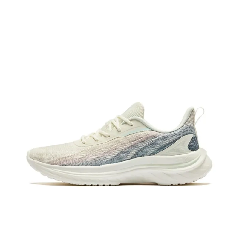 Erke Cushioning Low Top Running Shoes Women's White-0