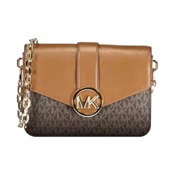 MICHAEL KORS Carmen Leather Handbag, Shoulder Bag, Crossbody Bag Medium Size Women's Brown