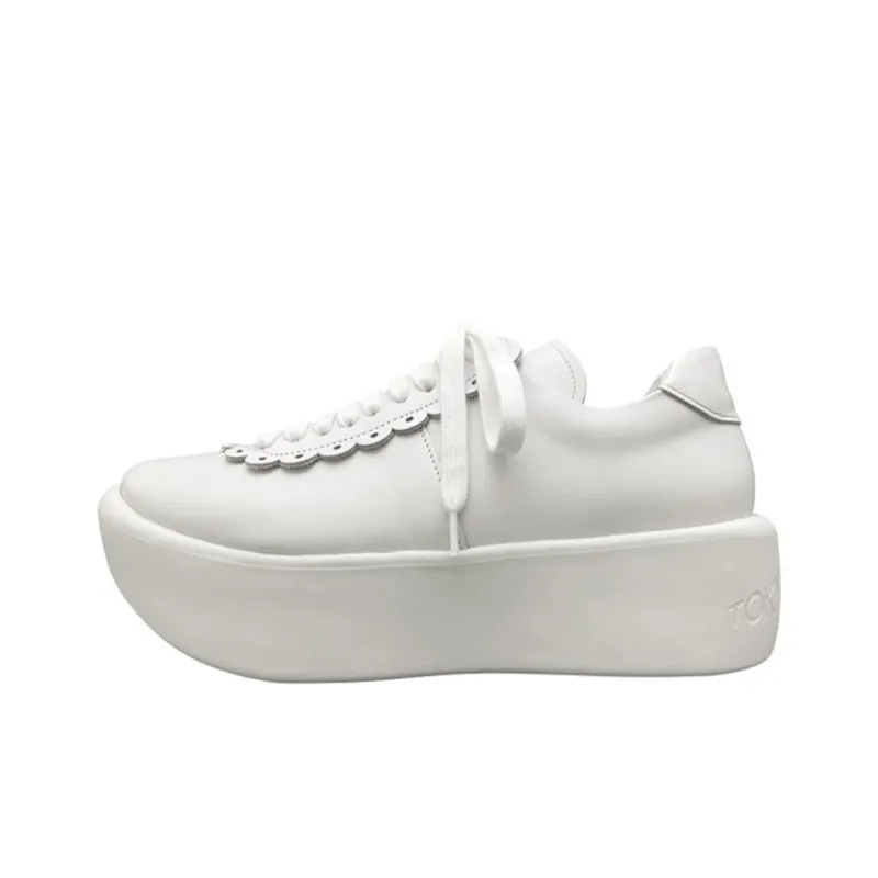 Tokyo Bopper Low-Top Skateboard Shoes 5cm Women's White-0