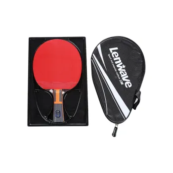 LENWAVE LW 0315 Ping Pong Paddles Unisex Wood Rubber Sponge Red