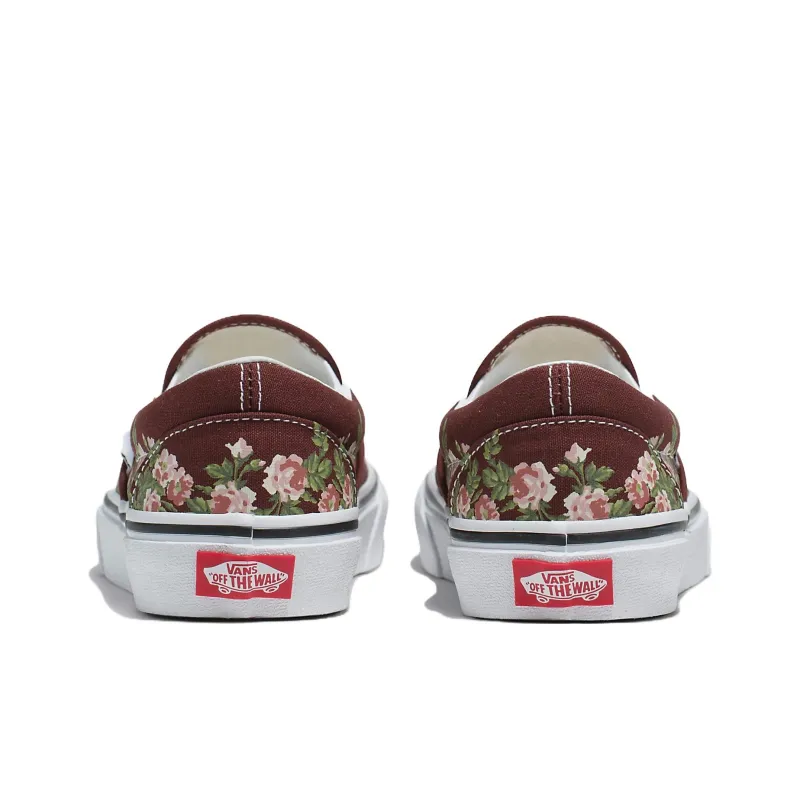 Vans Classic Slip On Wallflower Floral Shoes 'Bitter Chocolate'-2