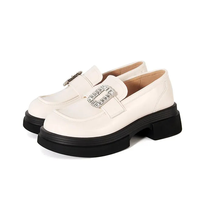LESELE Loafers Women's Low Top Black/Beige-7