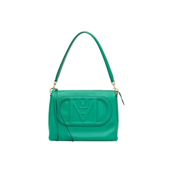 MCM Spanish Calfskin Handbag, Shoulder Bag, Crossbody Bag Medium Size Men's Green