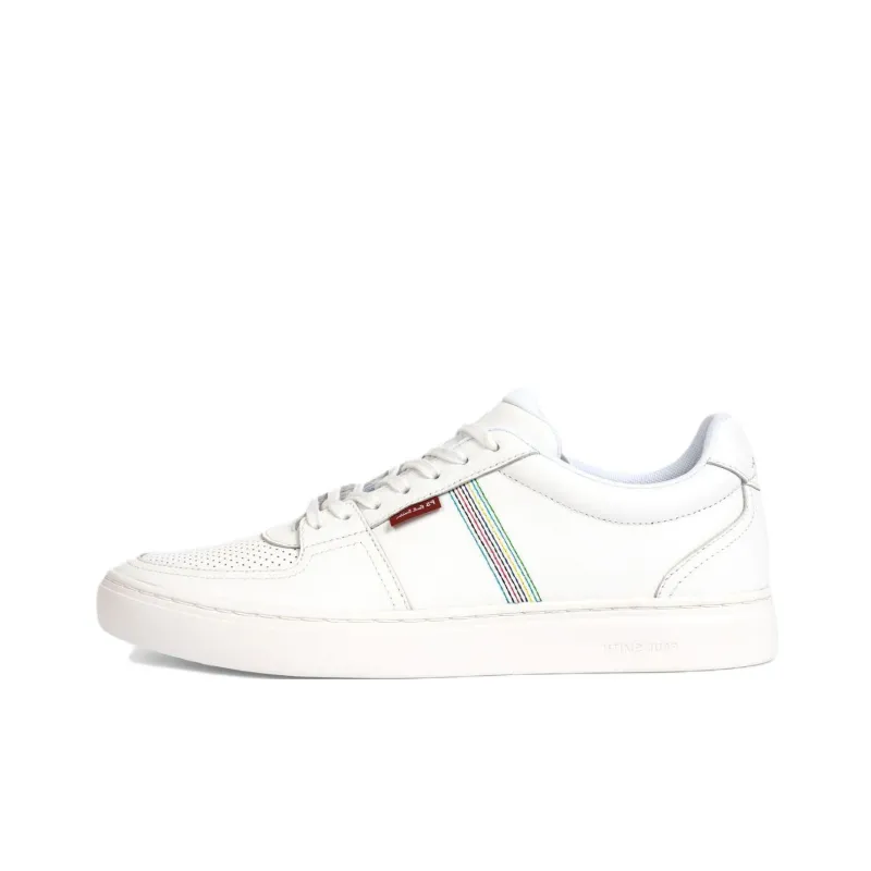 Paul Smith Cushioning, Wear Resistant Low Top Skateboard Shoes Men's White-0