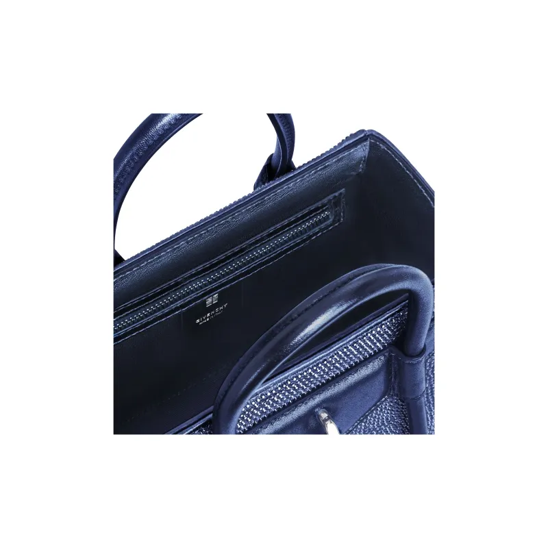 GIVENCHY Antigona Lock Silk Shoulder Bag Crossbody Bag Handbag Mini Women's Blue-3
