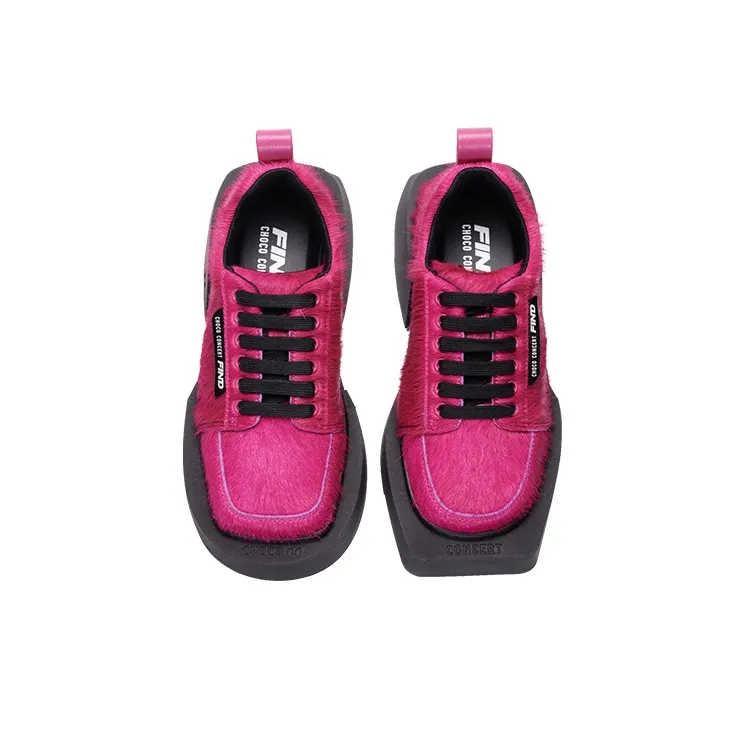 CHOCO CONCERT Low Top Skateboard Shoes Unisex Fuchsia-3