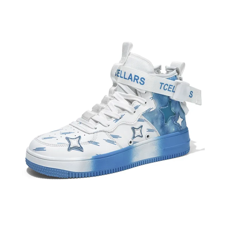TCELLARS Coverage Cushioning Abrasion Resistant Lightweight Support Height Increasing Mid Top Skateboard Shoes Unisex-2