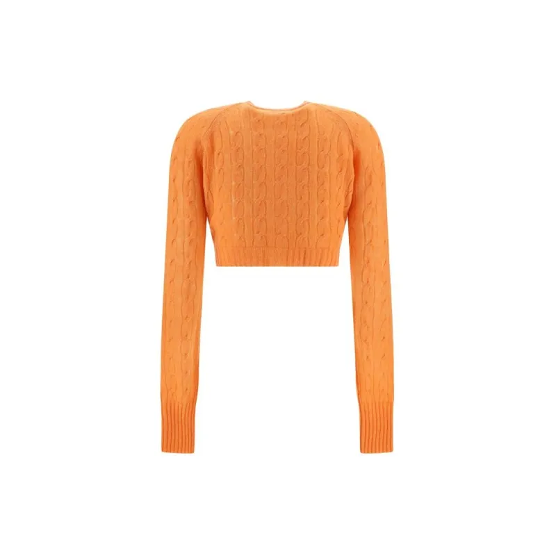 ETRO Logo Embroidered Cropped Knitted Cardigan-1