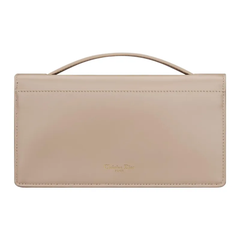 DIOR Cow Leather Shoulder Bag, Crossbody Bag Mini Women's Pink Beige-3