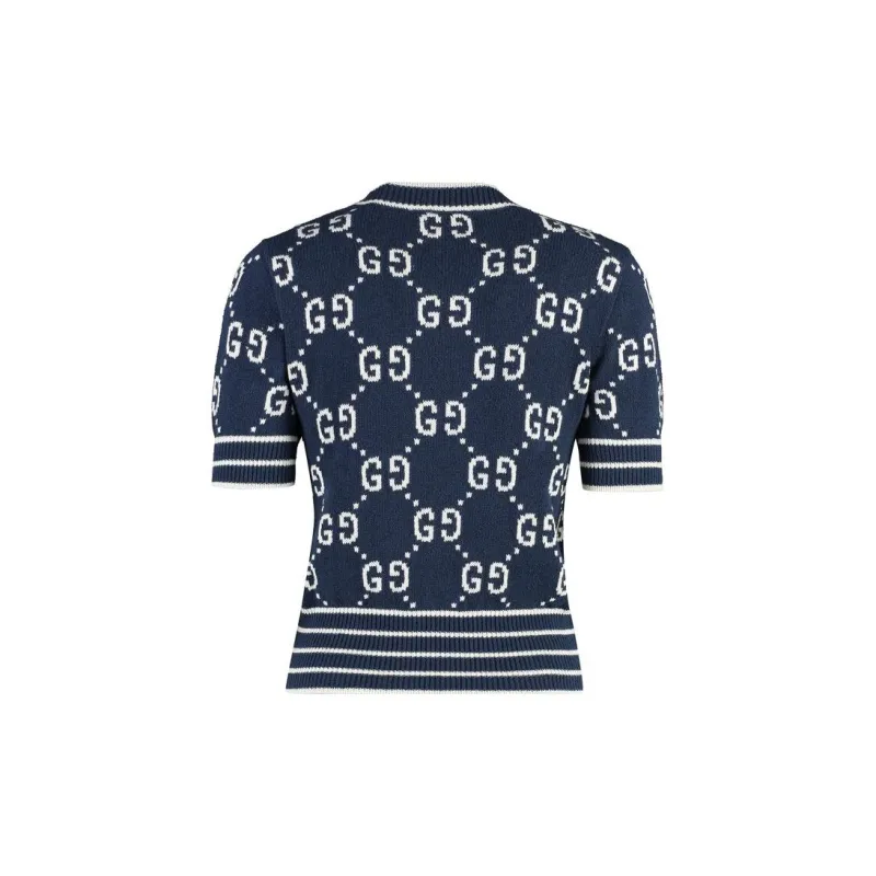 GUCCI Crop Tops Women's Blue-1