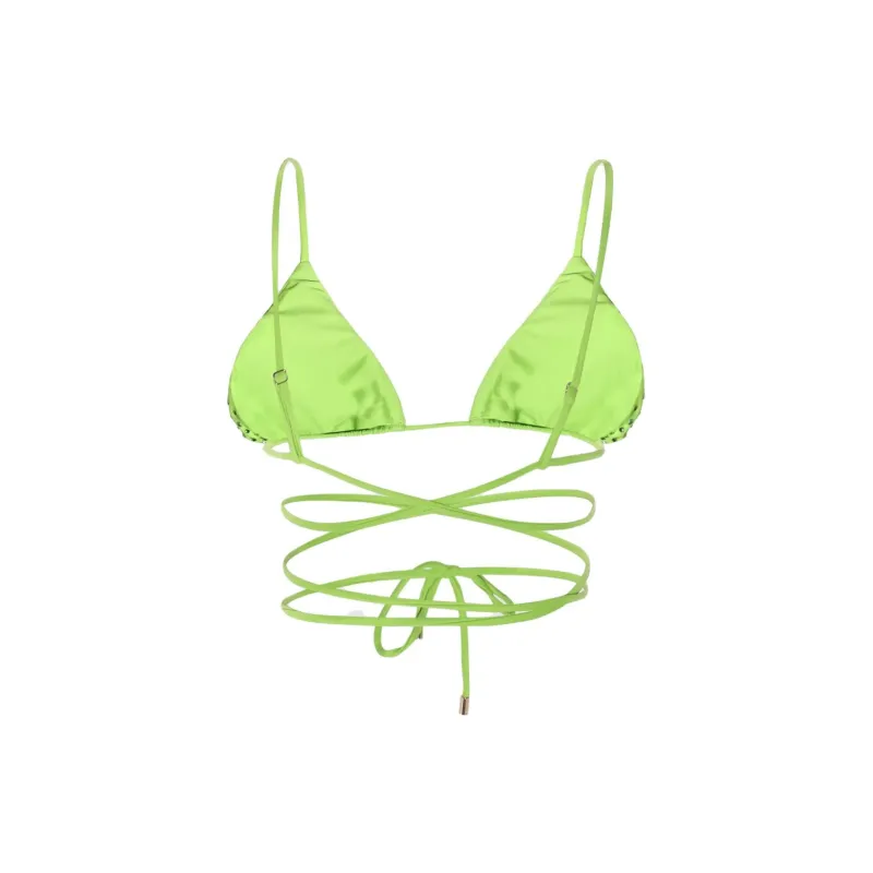 Self portrait Hot Fix Crossover Strap Detail Bikini Top-1