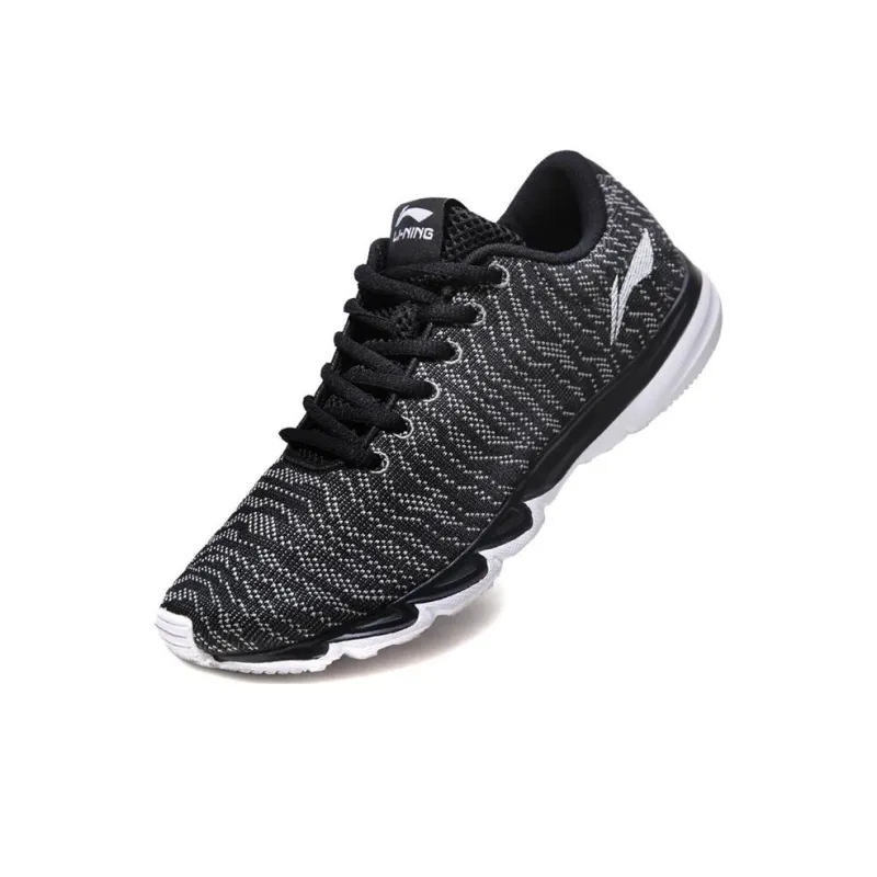 LiNing Cushioned Wear Resistant Lightweight Low Top Running Shoes Men's Black Gray-2