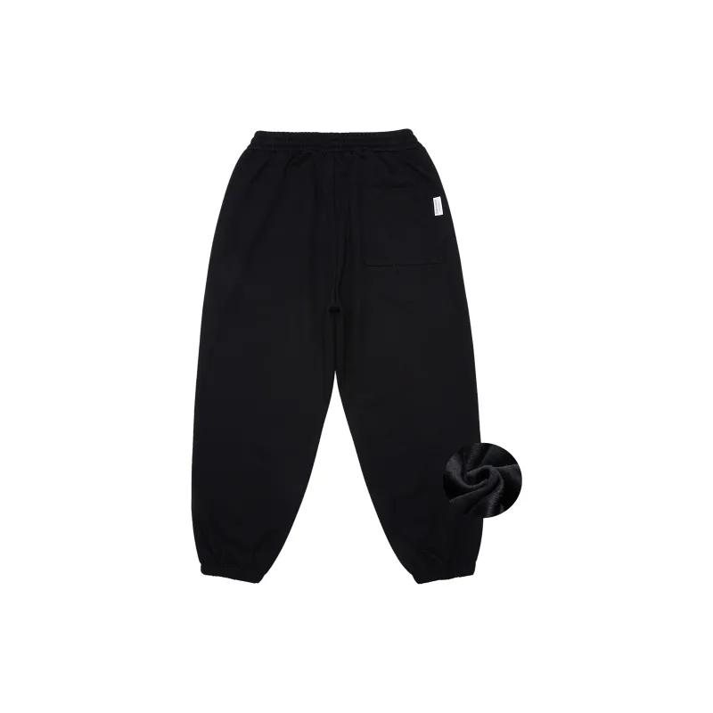SUPERMOON Autumn And Winter Season Knitted Sports Pants Unisex Black-7