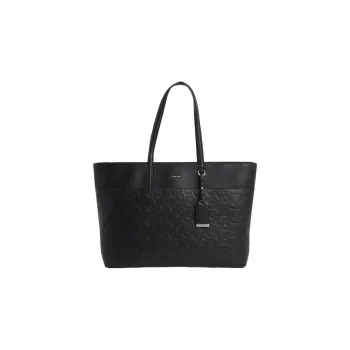 CK/Calvin Klein Recycled Polyester With Hydrophilic Polyurethane Tote Bag Shopping Bag Handbag Large Size Women's Black