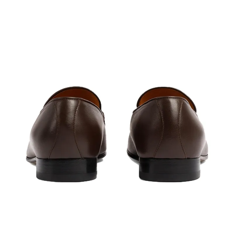 GUCCI Interlocking G Leather Loafers-3