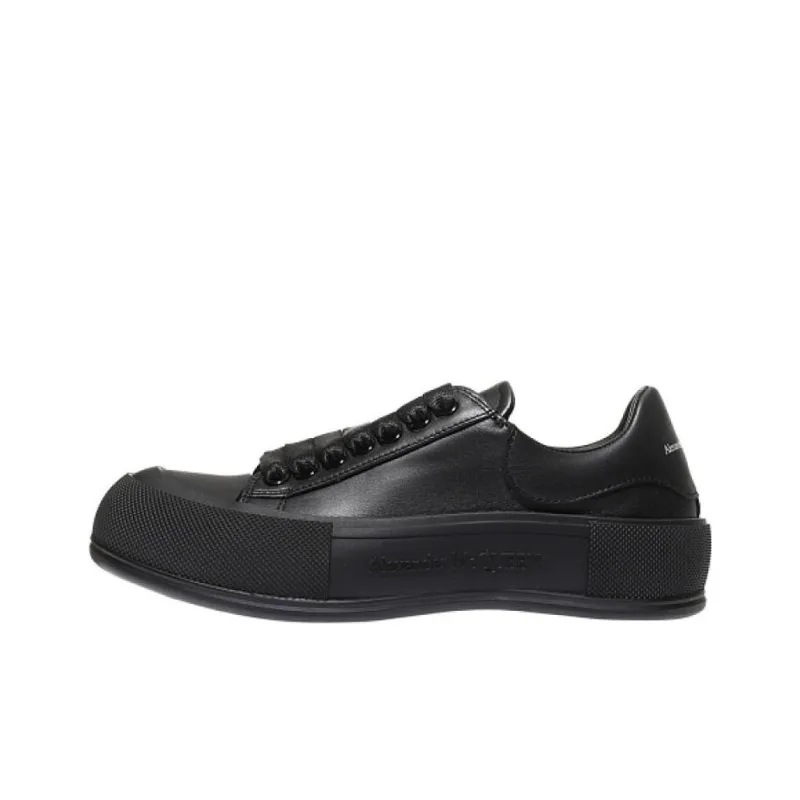 Alexander McQueen Deck Plimsoll Low 'Triple Black' Women's-0