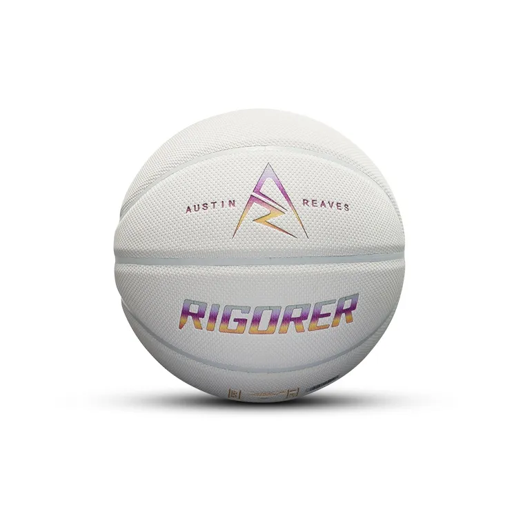 RIGORER PU Basketball White Multicolor Size 7 Training Unisex-3