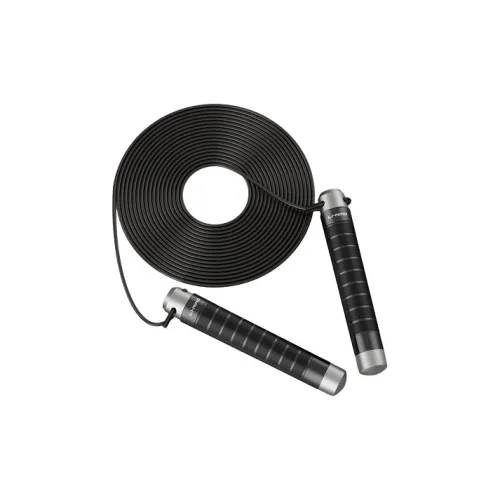 LiNing Aerobic Fat Reduction Non Countable Jump Ropes Adults PVC+Steel Wire Rope, Plastic Controller 2.6m Silver