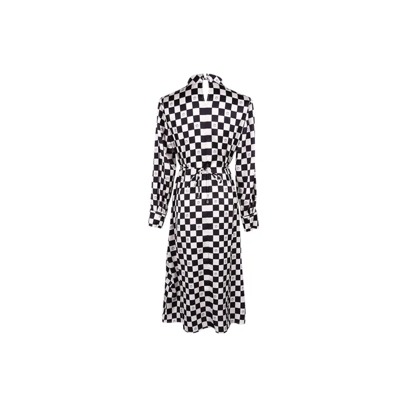 MISSSHINE Long Sleeved Dresses Women's Black/White-1