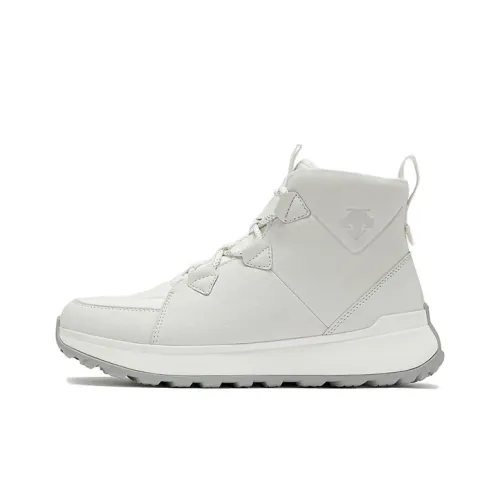 DESCENTE Ski Style Casual Shoes Women's High-Top Light Gray