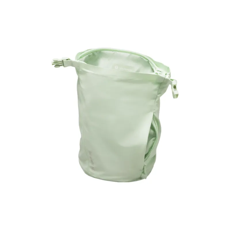 Lululemon Recycled Material Nylon Shoulder Bag Crossbody Bag Regular Unisex Large Head Lettuce Green White Opal-2