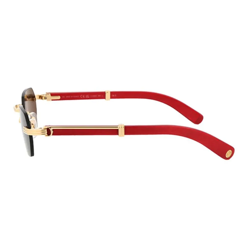 Cartier Rectangular Rimless Sunglasses-2