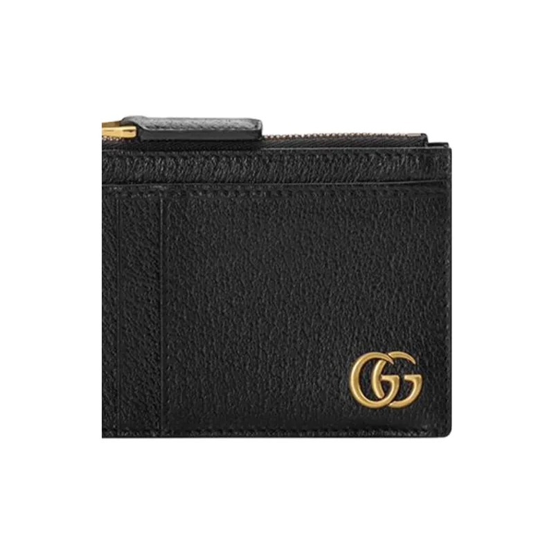 GUCCI GG Marmont Leather Card Holder Card Holder Men's Black-4
