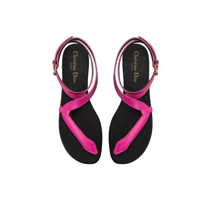 DIOR Stylish Sandals Women's Black Pink-4