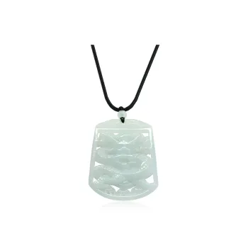 Best Wishes Glutinous Jade Jadeite Necklaces Unisex