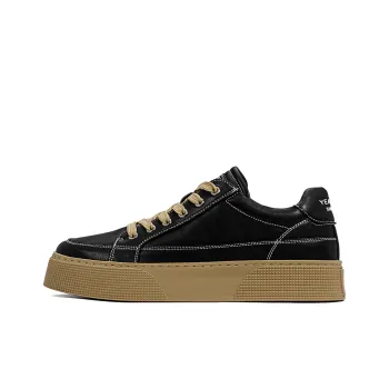YEARCON Wear Resistant Low Top Skateboard Shoes Men's Black