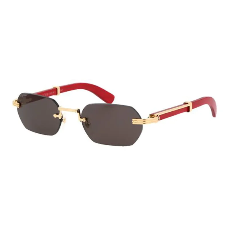Cartier Rectangular Rimless Sunglasses-0