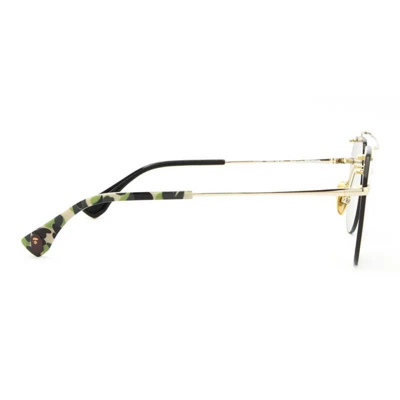 A BATHING APE Stainless Steel Oval Sunglasses Unisex-2